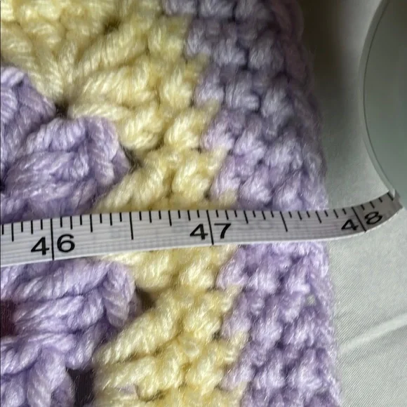 NWT Handmade Afgan Crochet Blanket Throw 55" x 47" - Picture 4 of 9